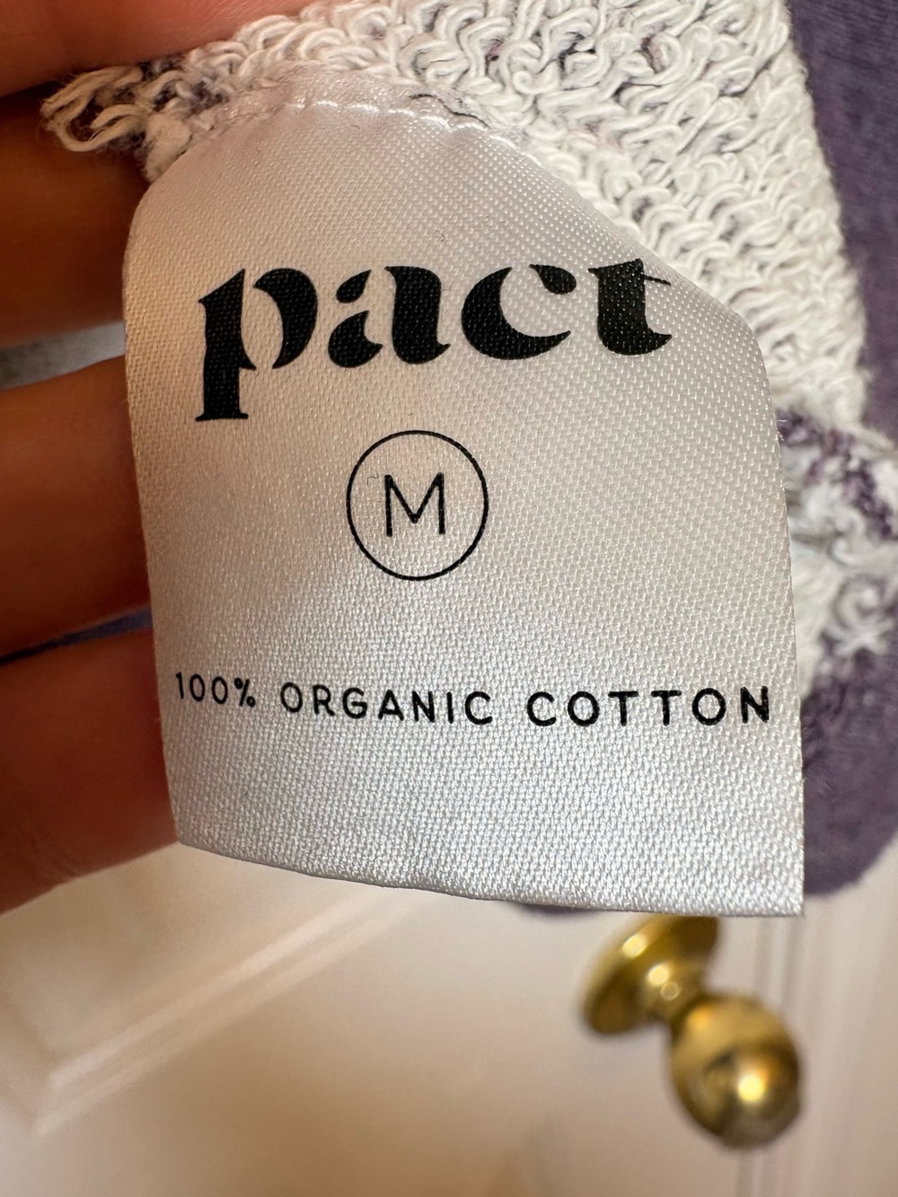 Pact Purple Organic Cotton Cropped Hoodie Lounge Athleisure Medium - Picture 5 of 6
